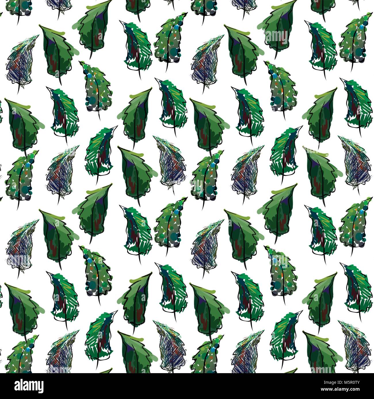 Seamless christmas tree pattern in flat style. Vector Stock Vector ...