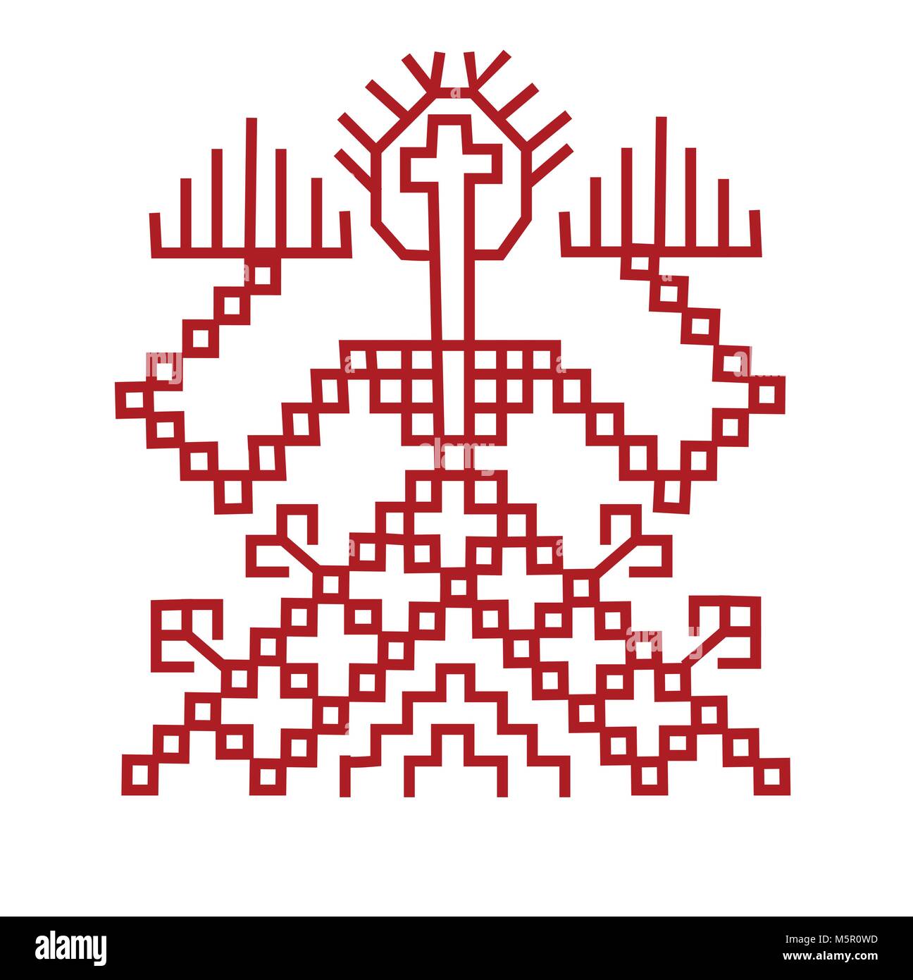 Element of design finnish ornament on a white background Stock Vector