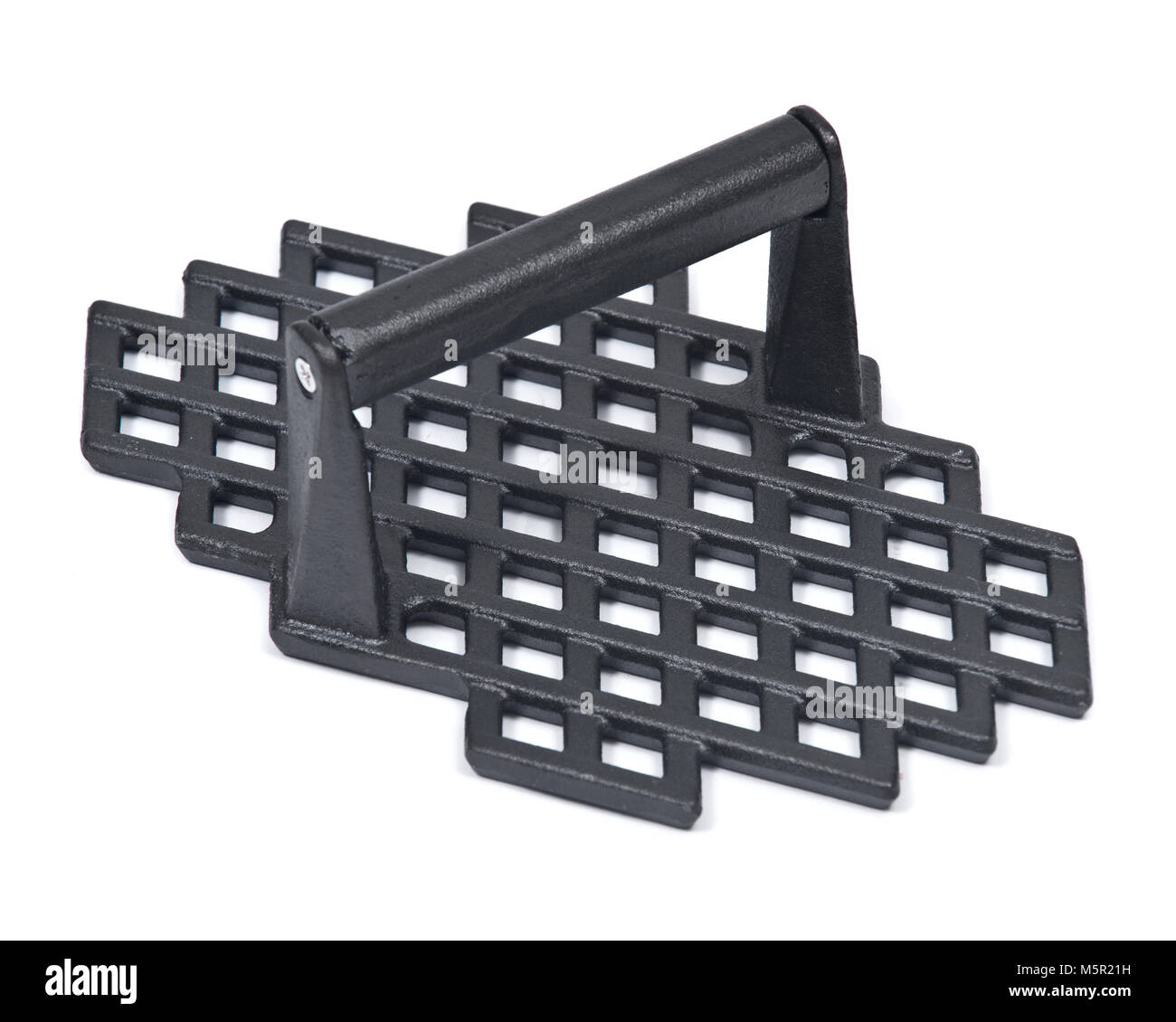 Cast iron grill marks press isolated on white background Stock Photo