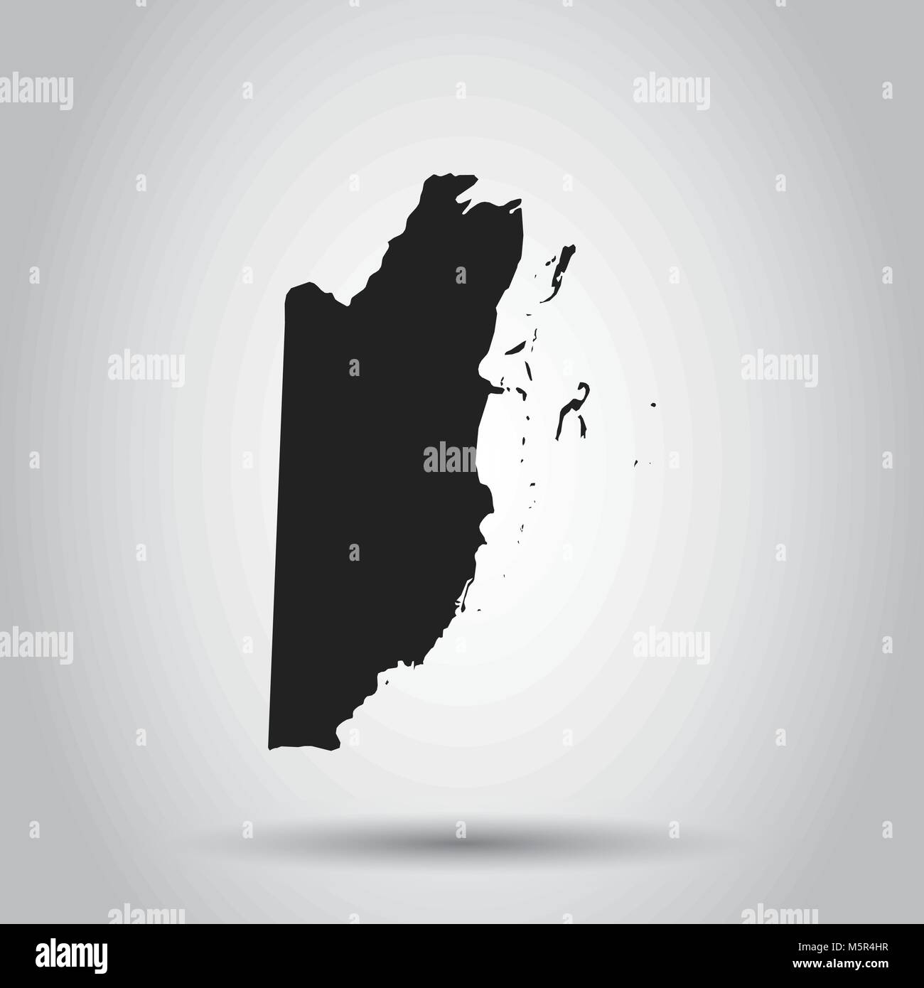 Belize vector map. Black icon on white background Stock Vector Image ...