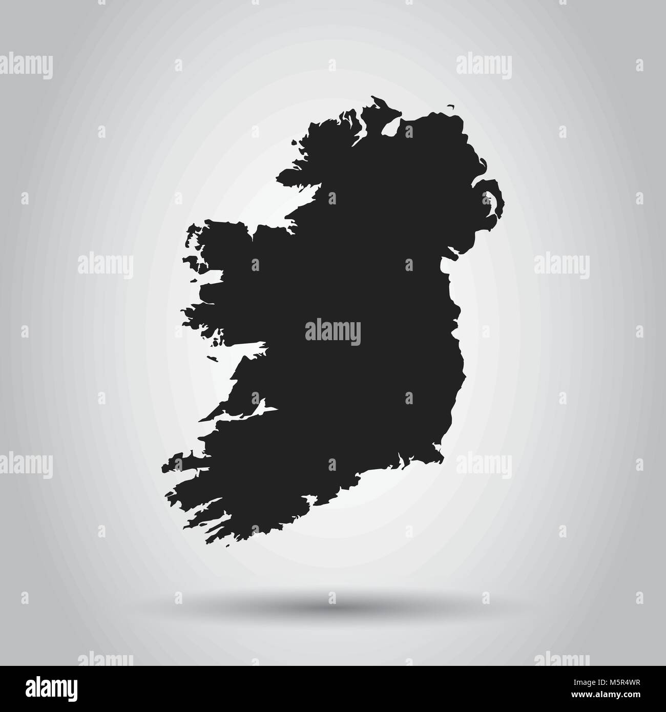 Ireland vector map. Black icon on white background. Stock Vector