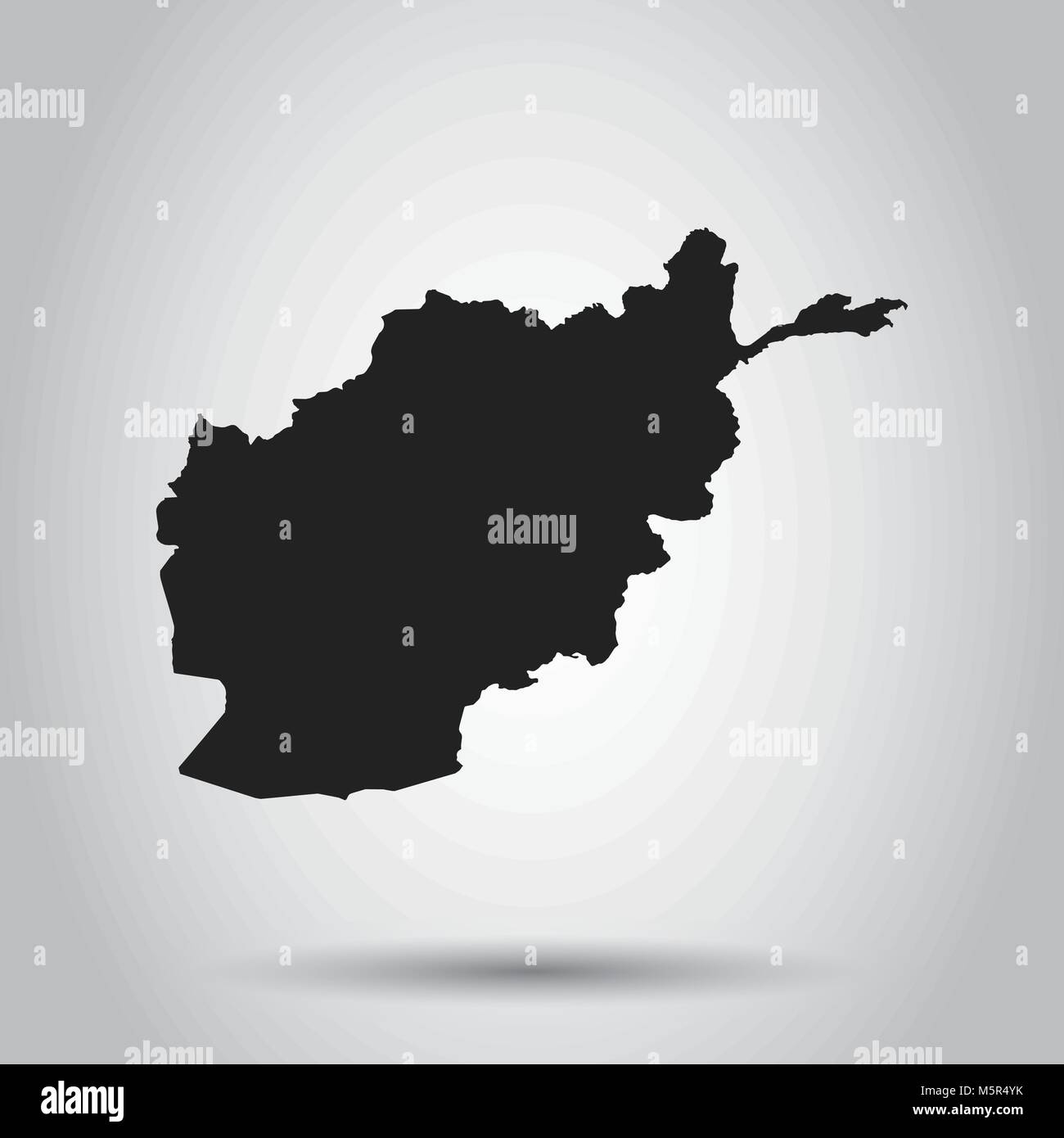 Afghanistan vector map. Black icon on white background. Stock Vector
