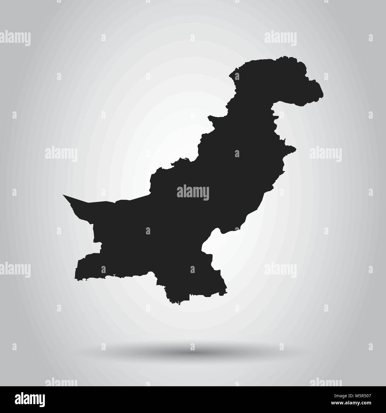 Pakistan vector map. Black icon on white background. Stock Vector