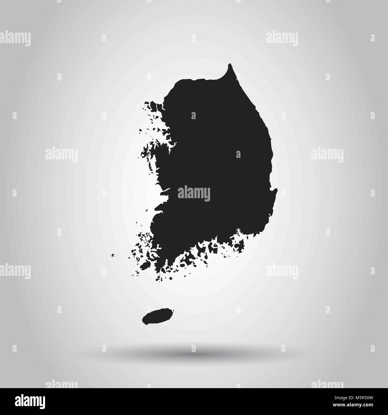 South korea map black hi-res stock photography and images - Alamy