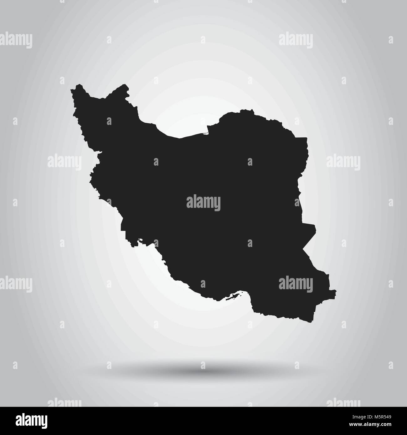 Iran vector map. Black icon on white background. Stock Vector