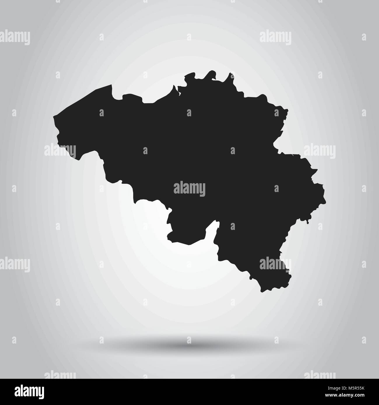 Belgium vector map. Black icon on white background Stock Vector Image ...