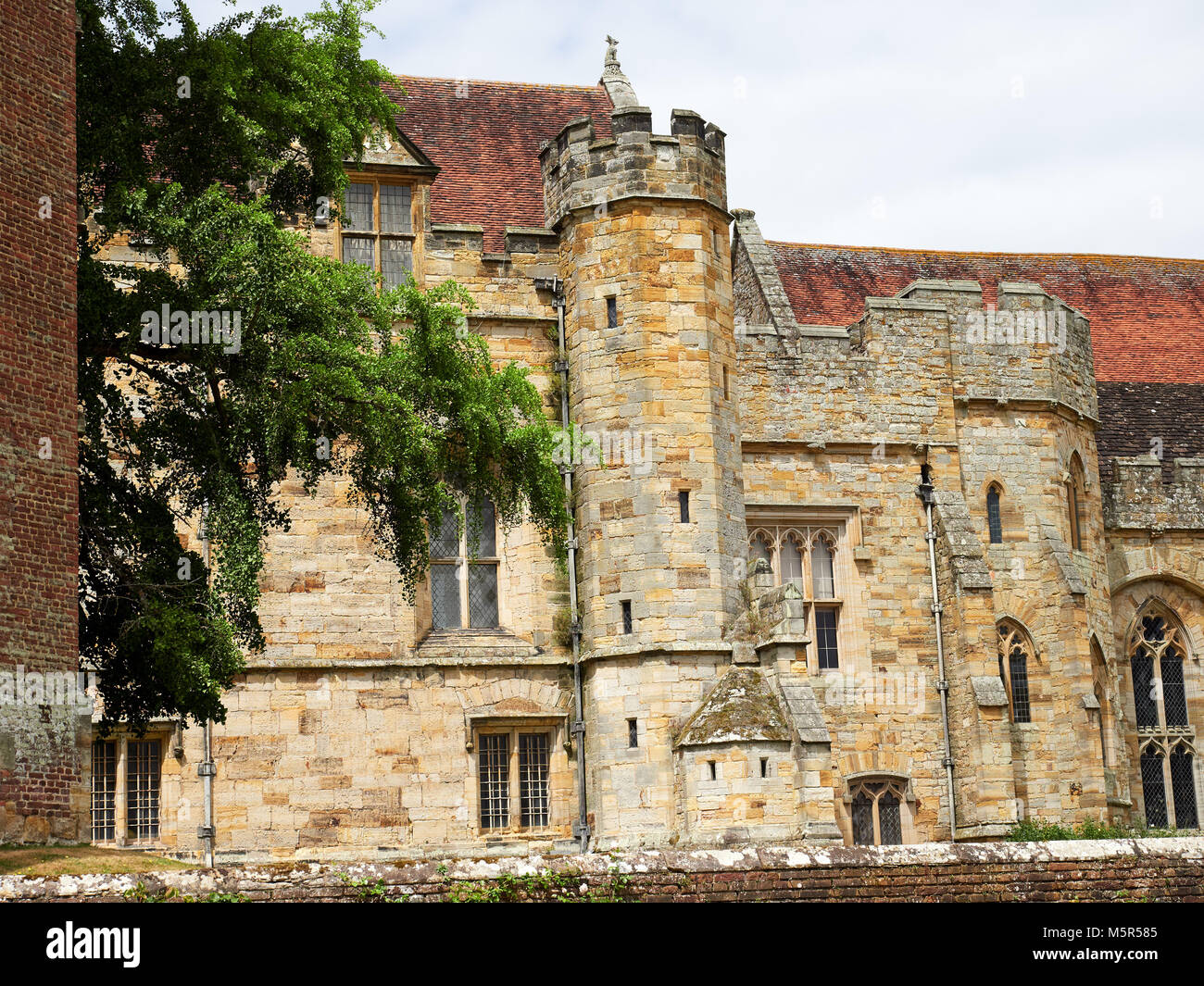 Historic medieval grounds and buildings of Penshurst Place. Stock Photo