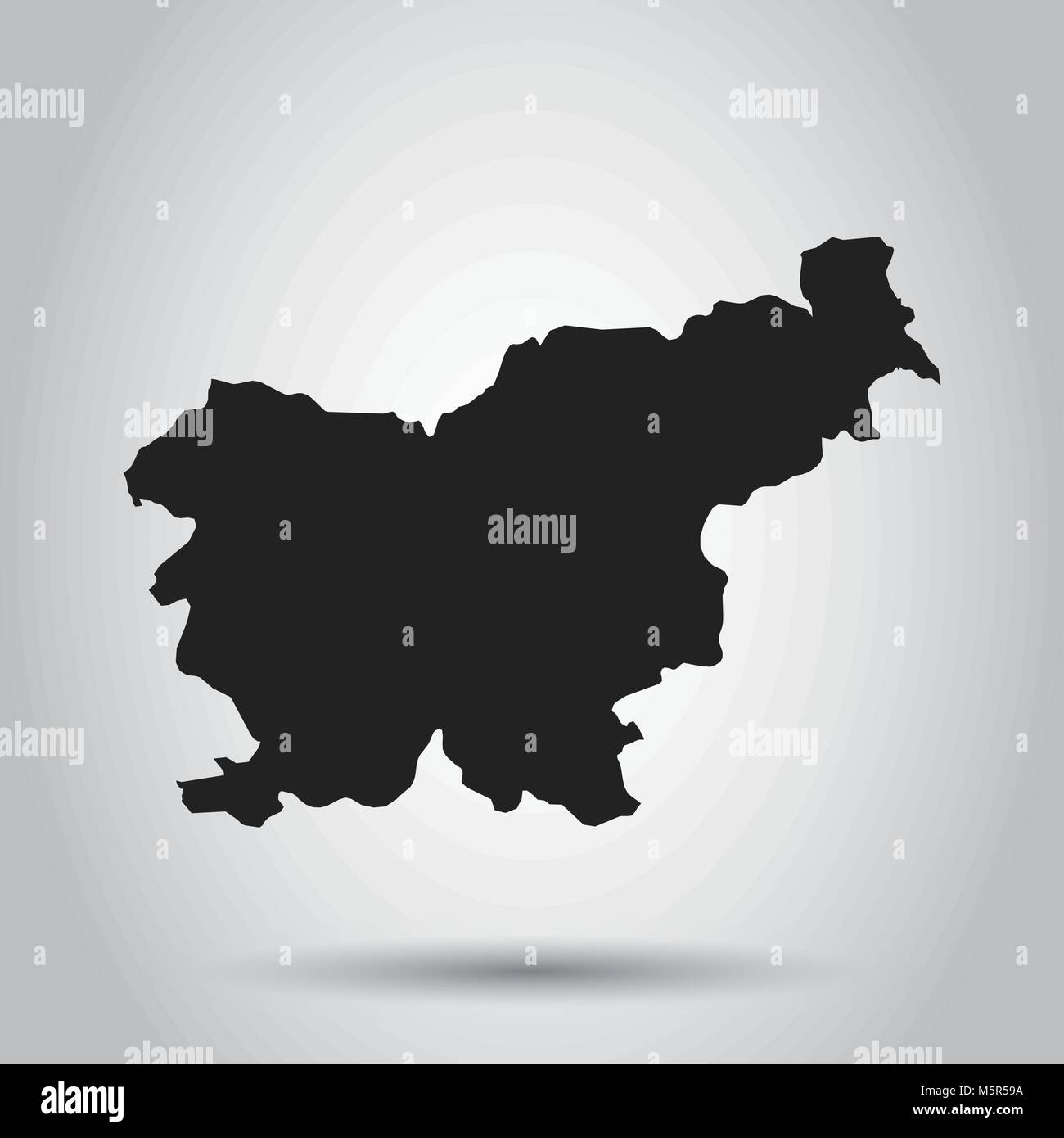 Slovenia vector map. Black icon on white background Stock Vector Image ...
