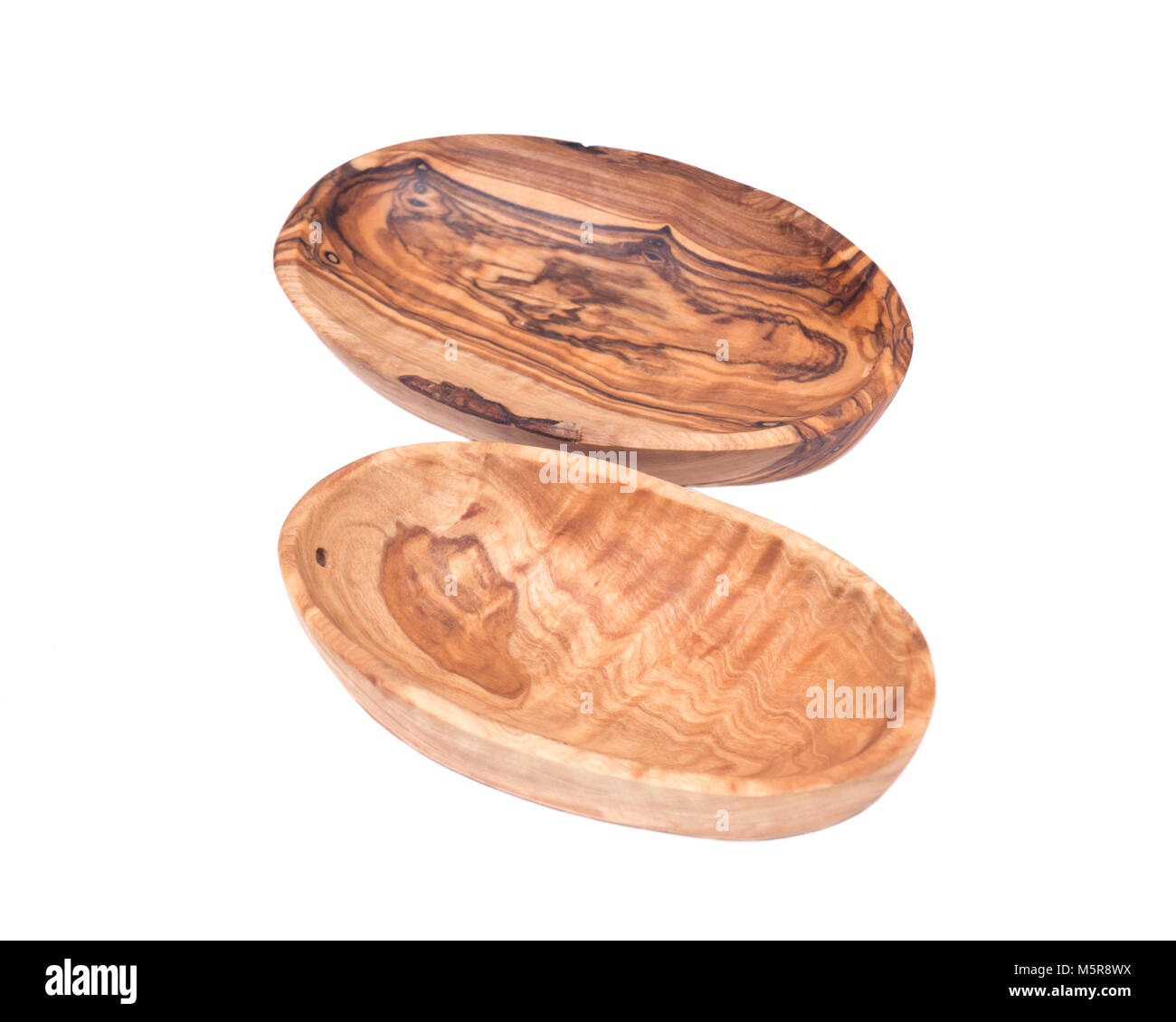 Olive wood small bowl isolated on white background Stock Photo Alamy