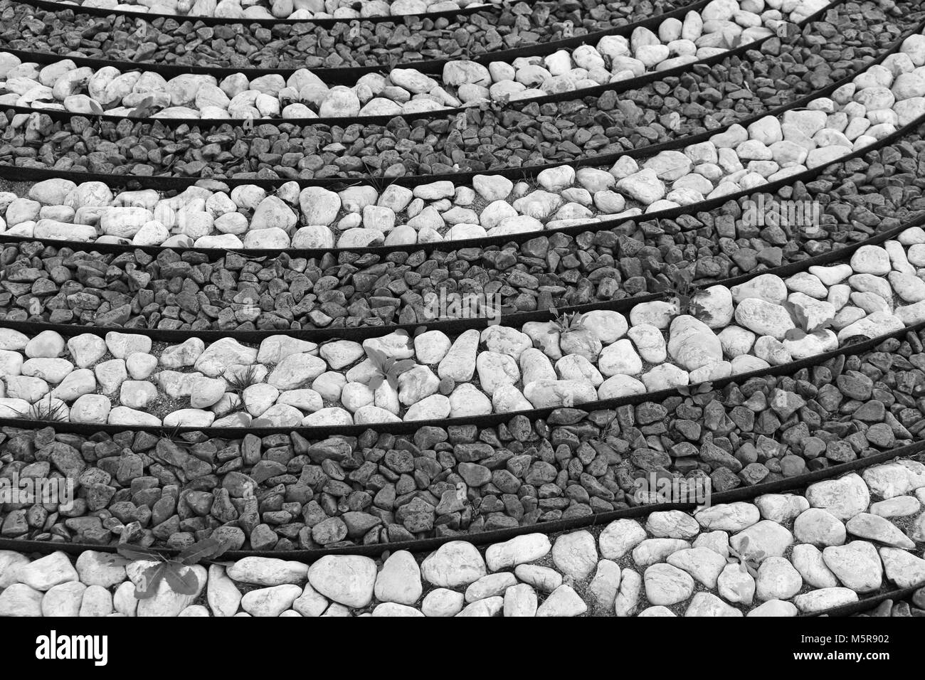 Pebbles and stones 3 B&W Stock Photo - Alamy