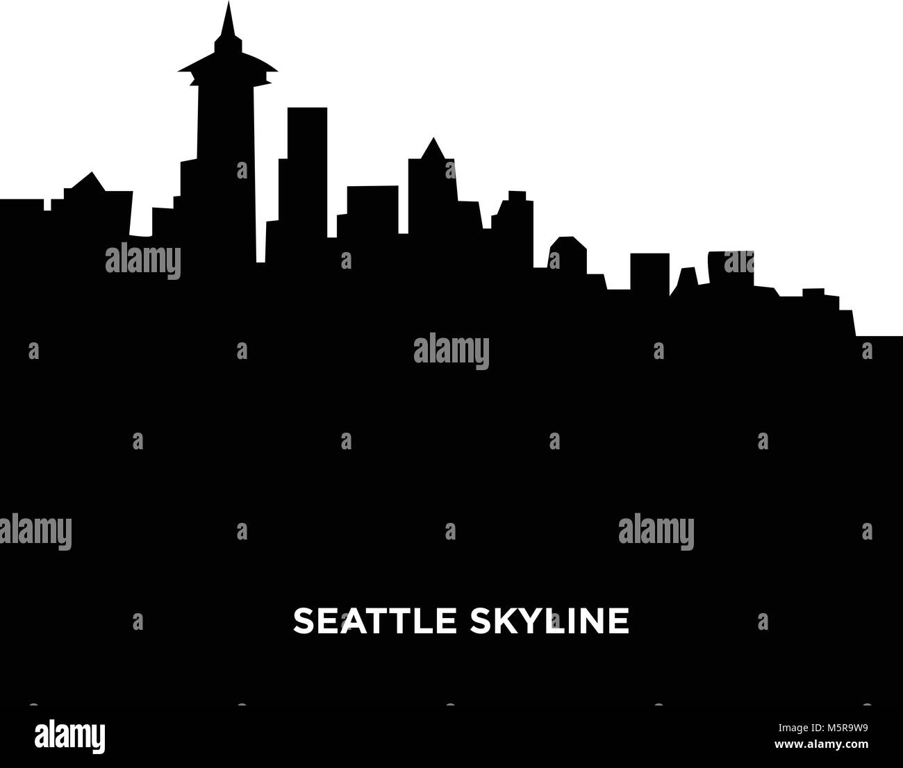 Seattle Skyline Silhouette High Resolution Stock Photography and Images - Alamy