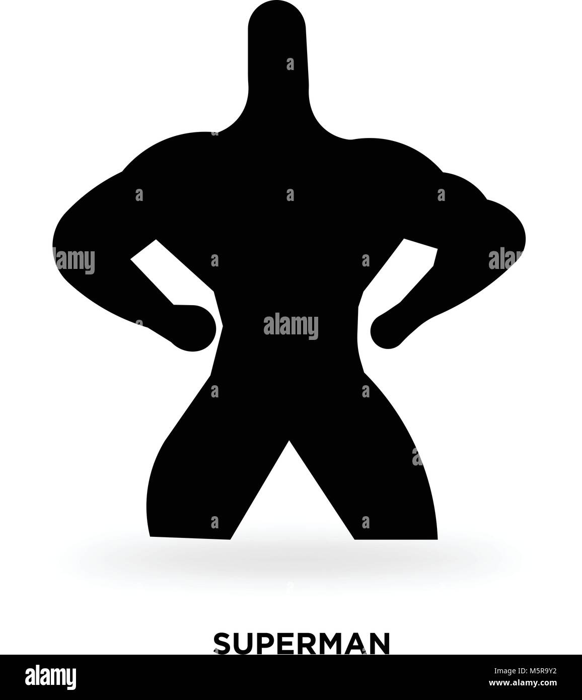 superman silhouette Stock Vector