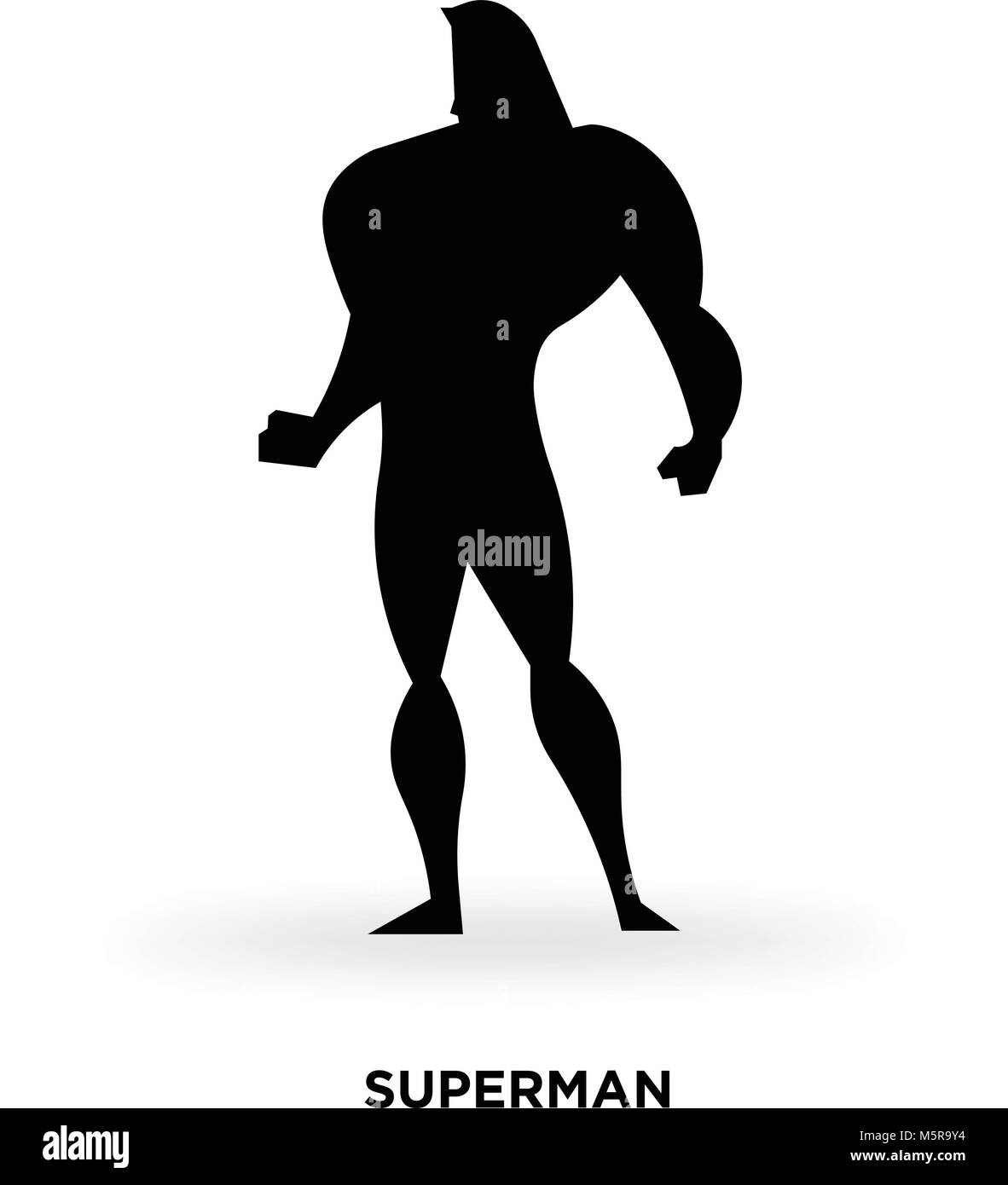 superman silhouette Stock Vector