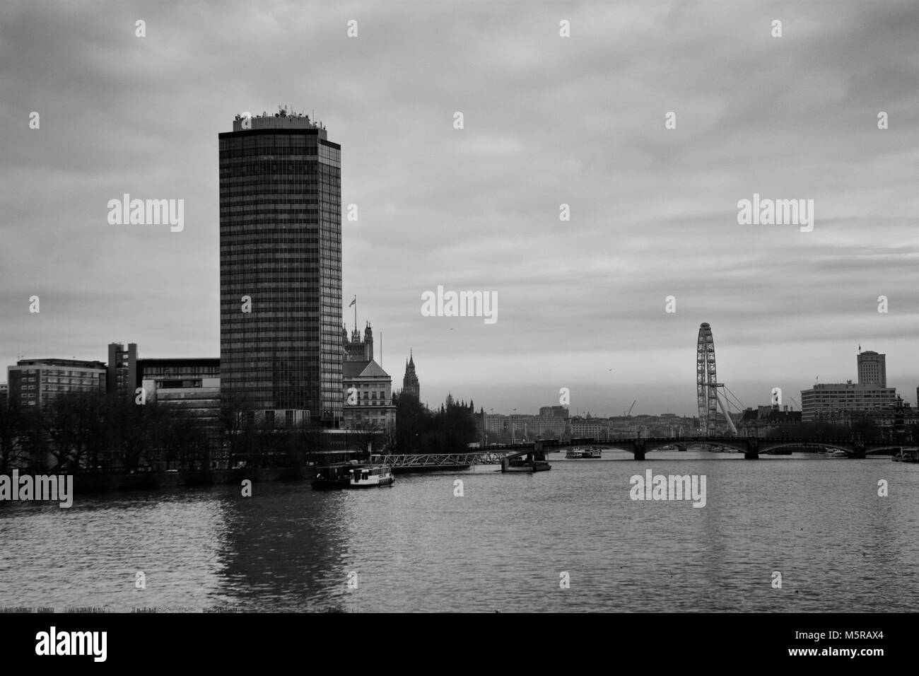 Black & White Photograph of Millbank Tower, London, England, UK. Credit