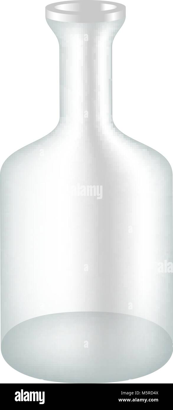 Empty glass bottle isolated on white background Stock Vector Image ...