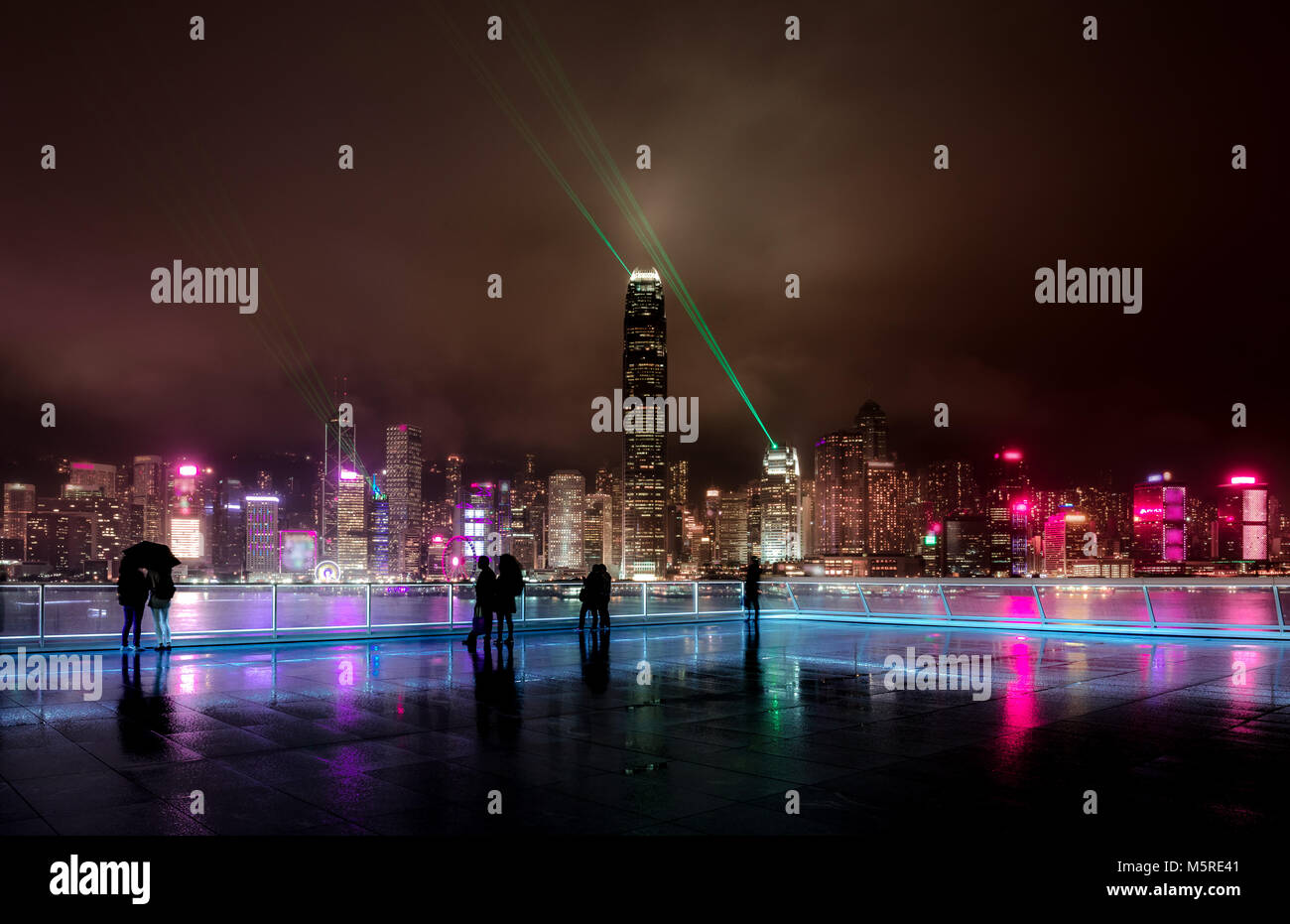 Hong Kong cityscape at night Stock Photo - Alamy