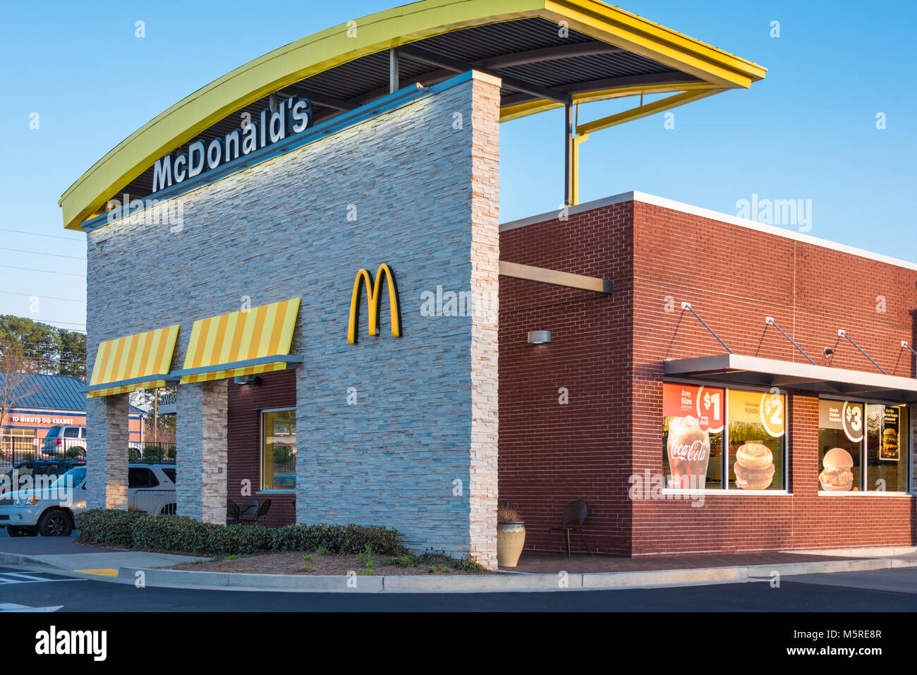 McDonald's fast-food restaurant in Metro Atlanta, Georgia. Stock Photo