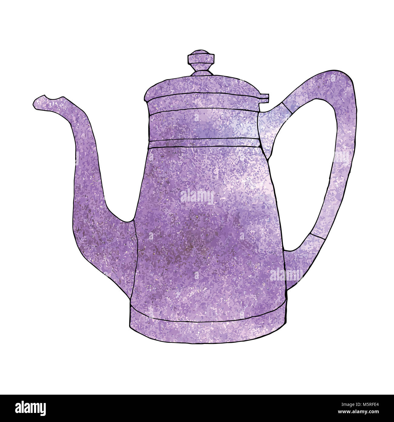 https://c8.alamy.com/comp/M5RFE4/ultra-violet-watercolor-hand-drawn-coffeeapotvector-illustration-M5RFE4.jpg