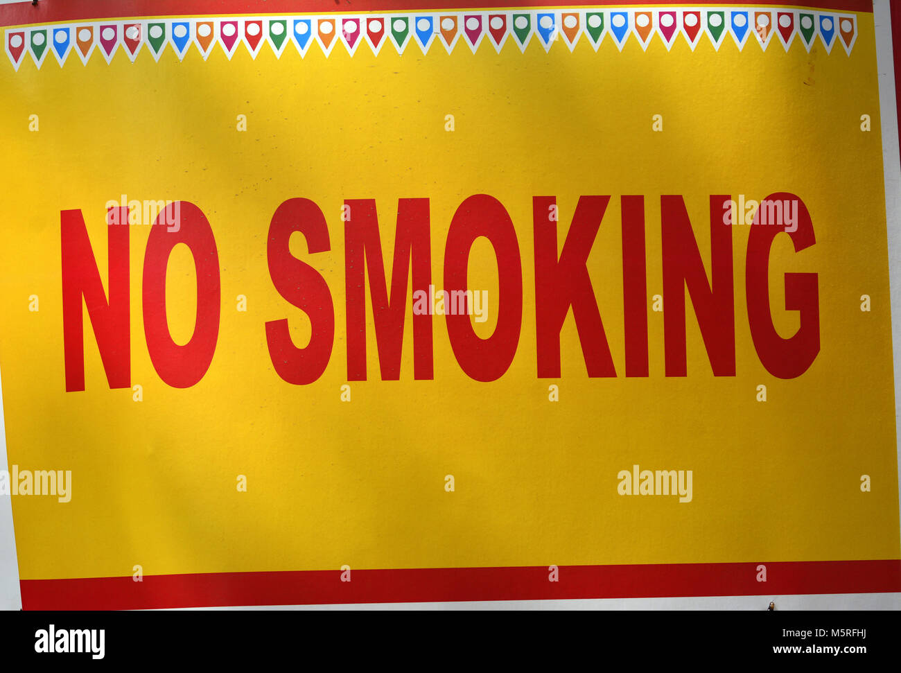 No Smoking Sign Board Stock Photo