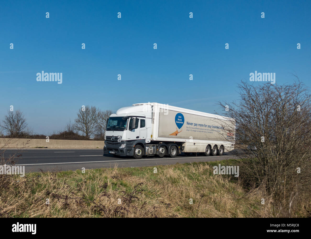 Lorry on M5 Motorway Stock Photo