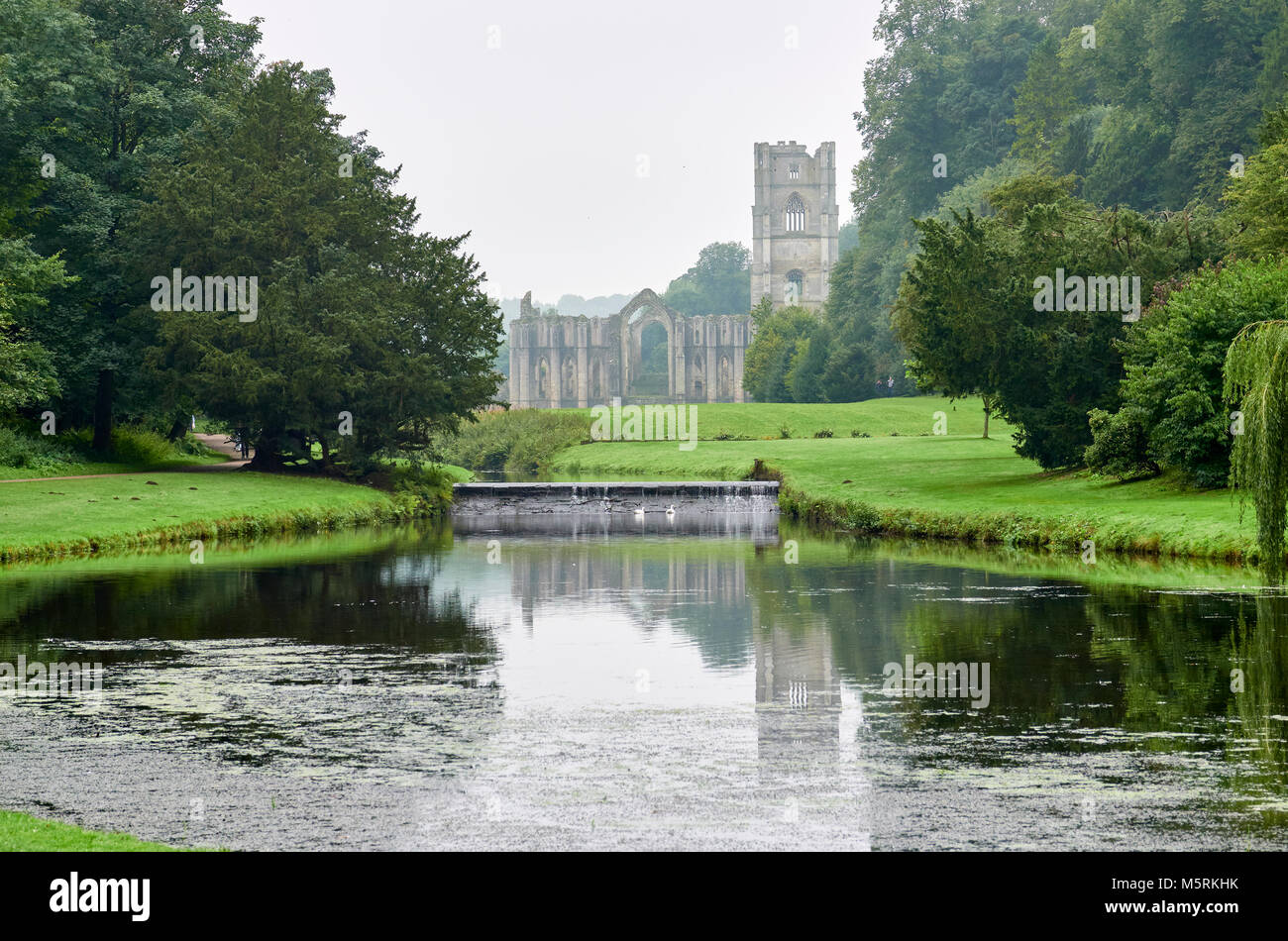FOUNTAINS ABBEY,RIPON, ENGLAND, UK SEPTEMBER 04, 2017 Cistercian