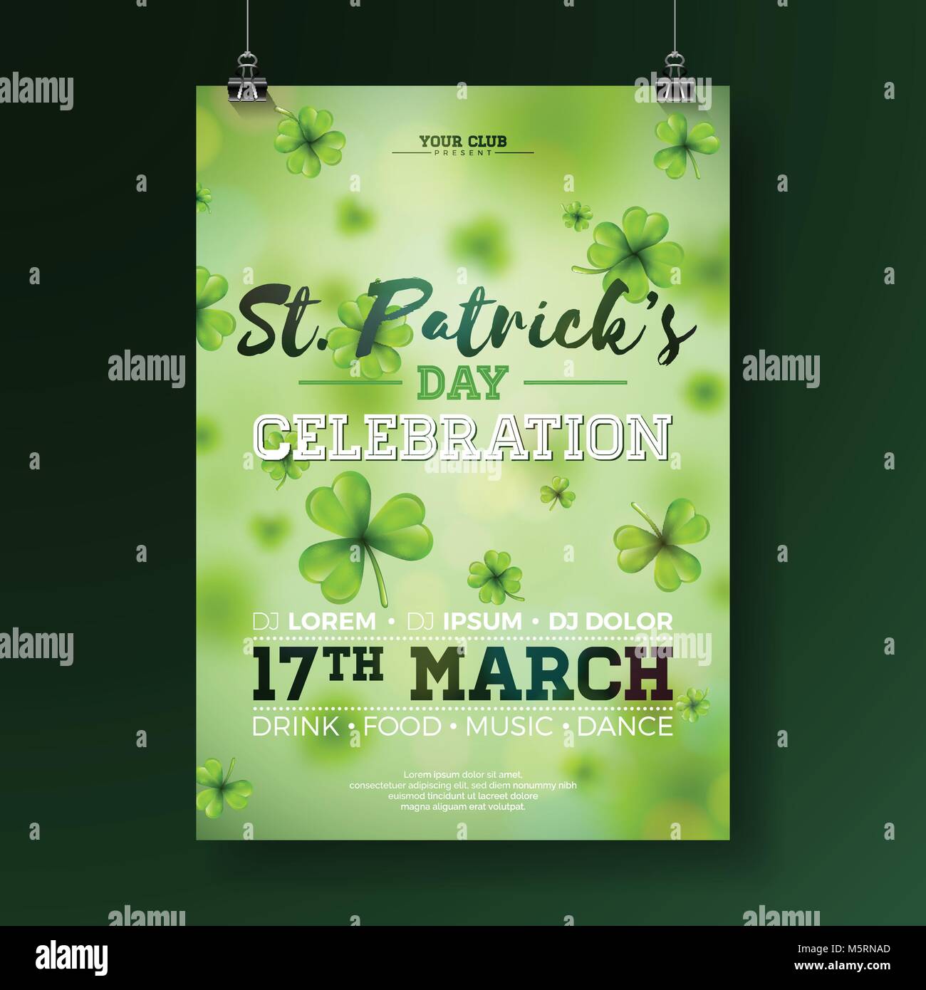 Saint Patrick's Day poster template, How to create a Saint