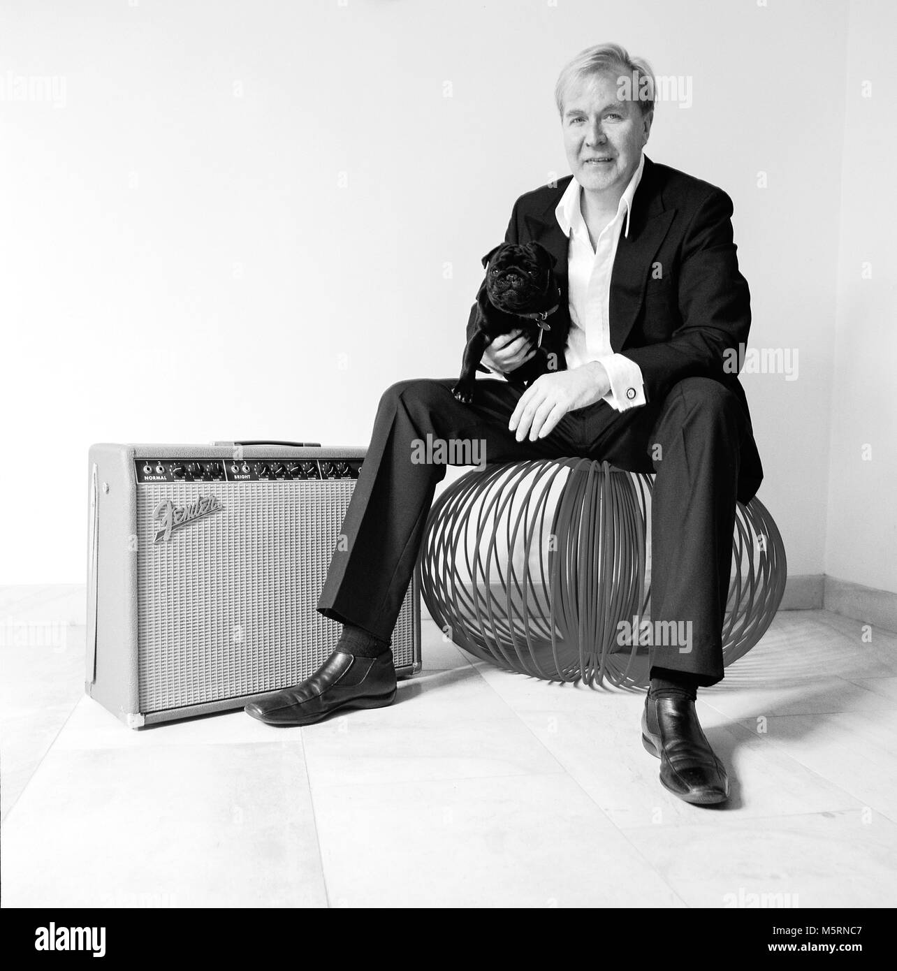English singer Martin Fry photographed at home in London, England, United Kingdom. 15th March 2004. Stock Photo