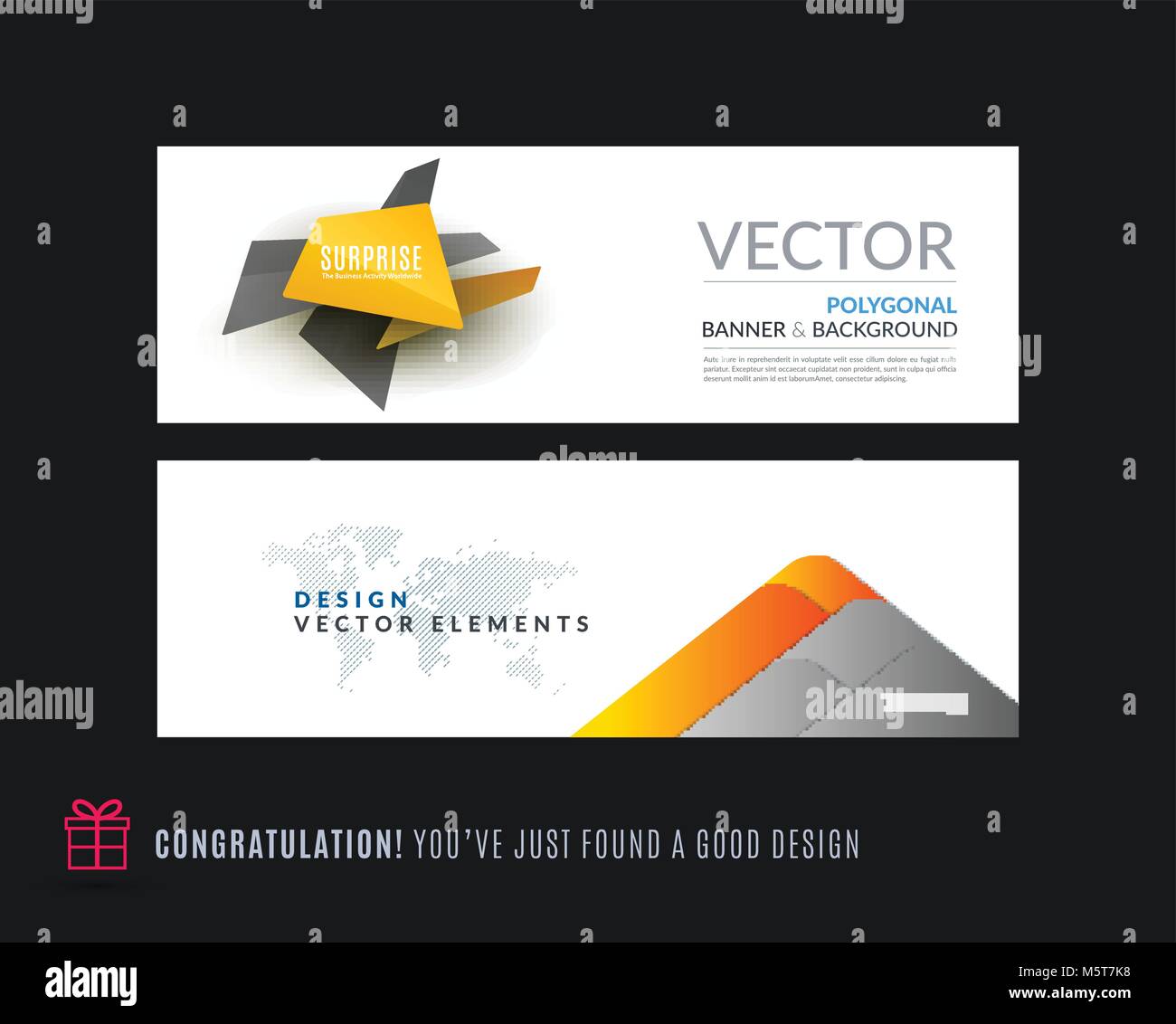 Abstract vector set of modern horizontal website banners with colourful ...
