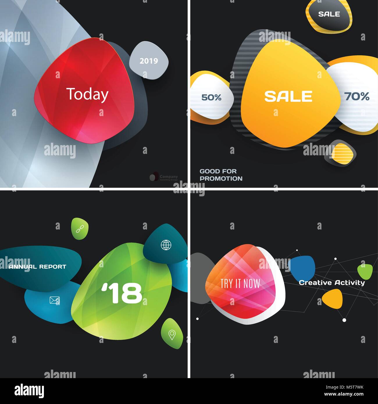 Set of abstract vector design for graphic template. Creative modern ...