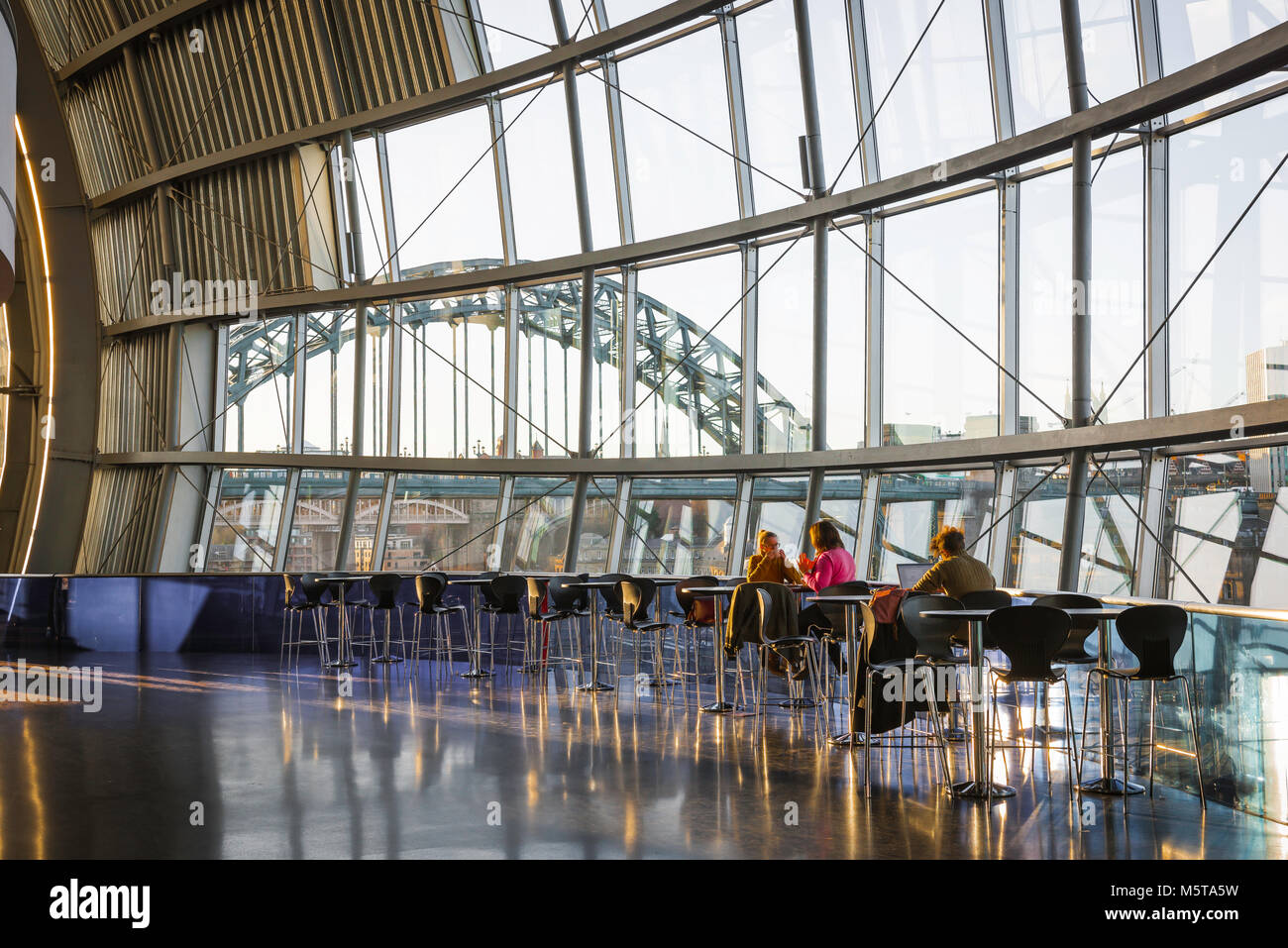 Newcastle Sage Building, view of the interior of the Sage Gateshead concert and exhibition venue in the centre of Newcastle Upon Tyne, England, UK Stock Photo