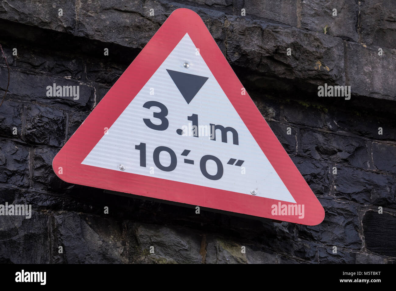 Height restrictions road transport Stock Photo