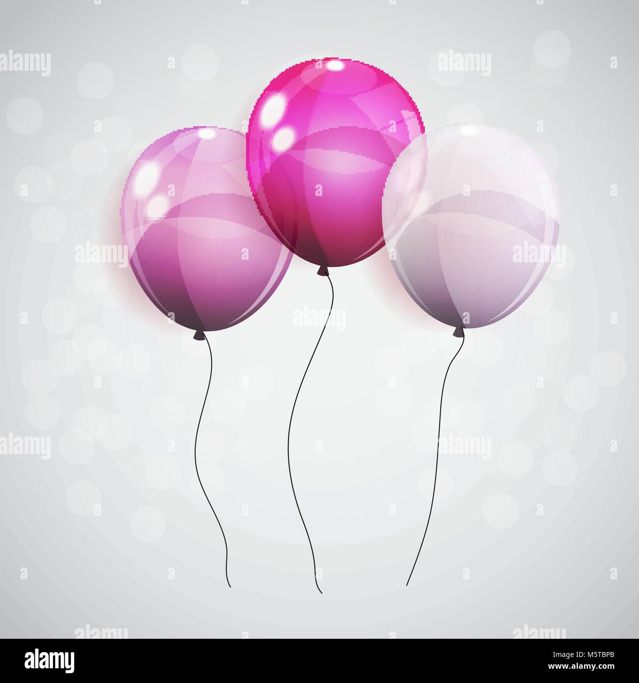 Color Glossy Balloons Background Vector Illustration Stock Vector Image ...