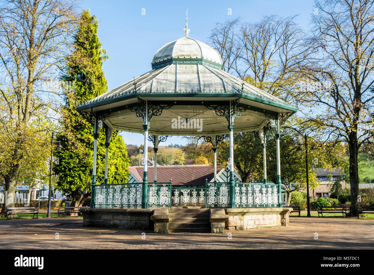 Bandstand, Hall Leys Park, Matlock, Derbyshire, England, UK Stock Photo