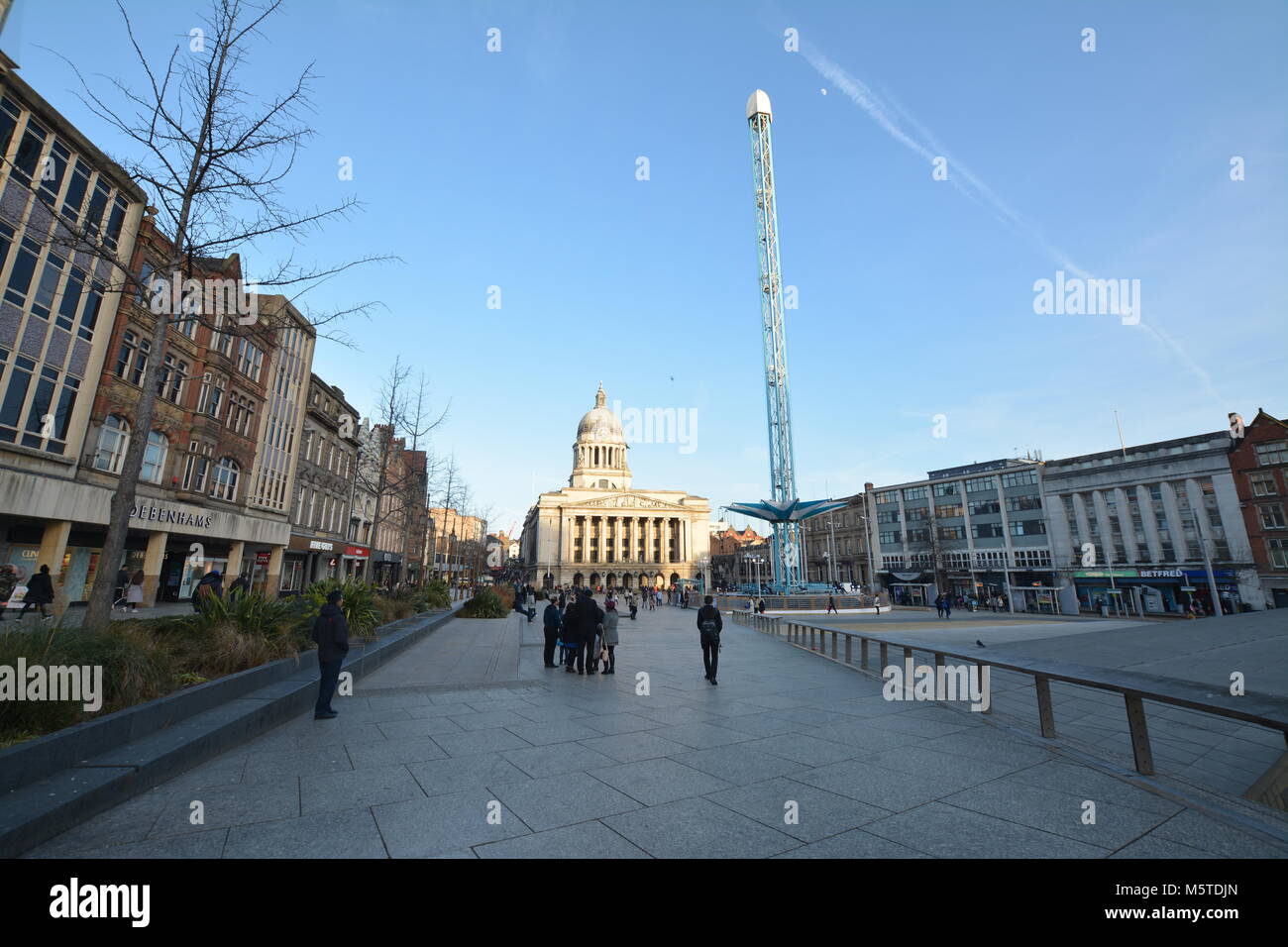 City Center in Nottingham - England Stock Photo