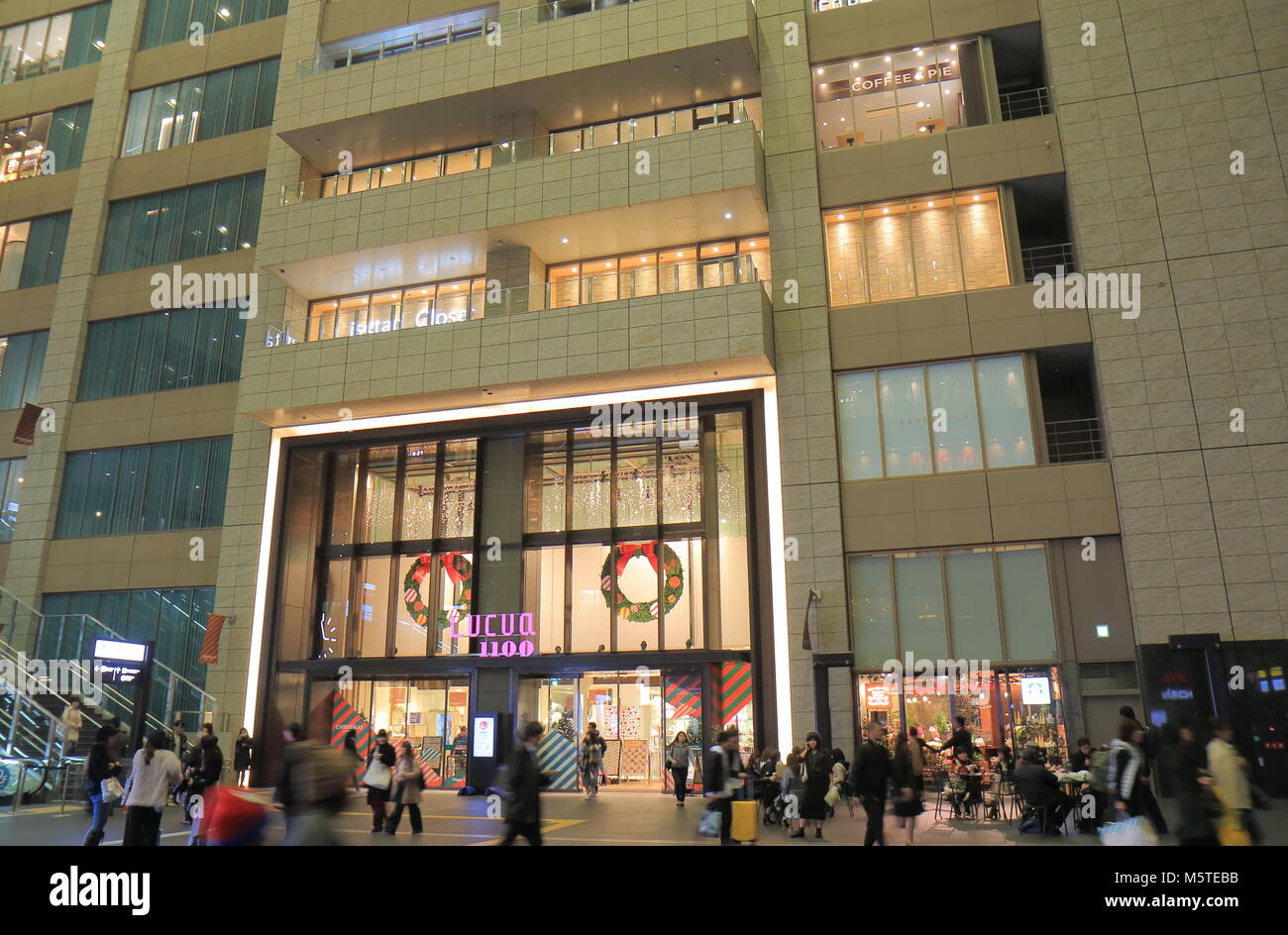 People visit Lucua shopping mall in Nanba Osaka Japan. Lucua is ...