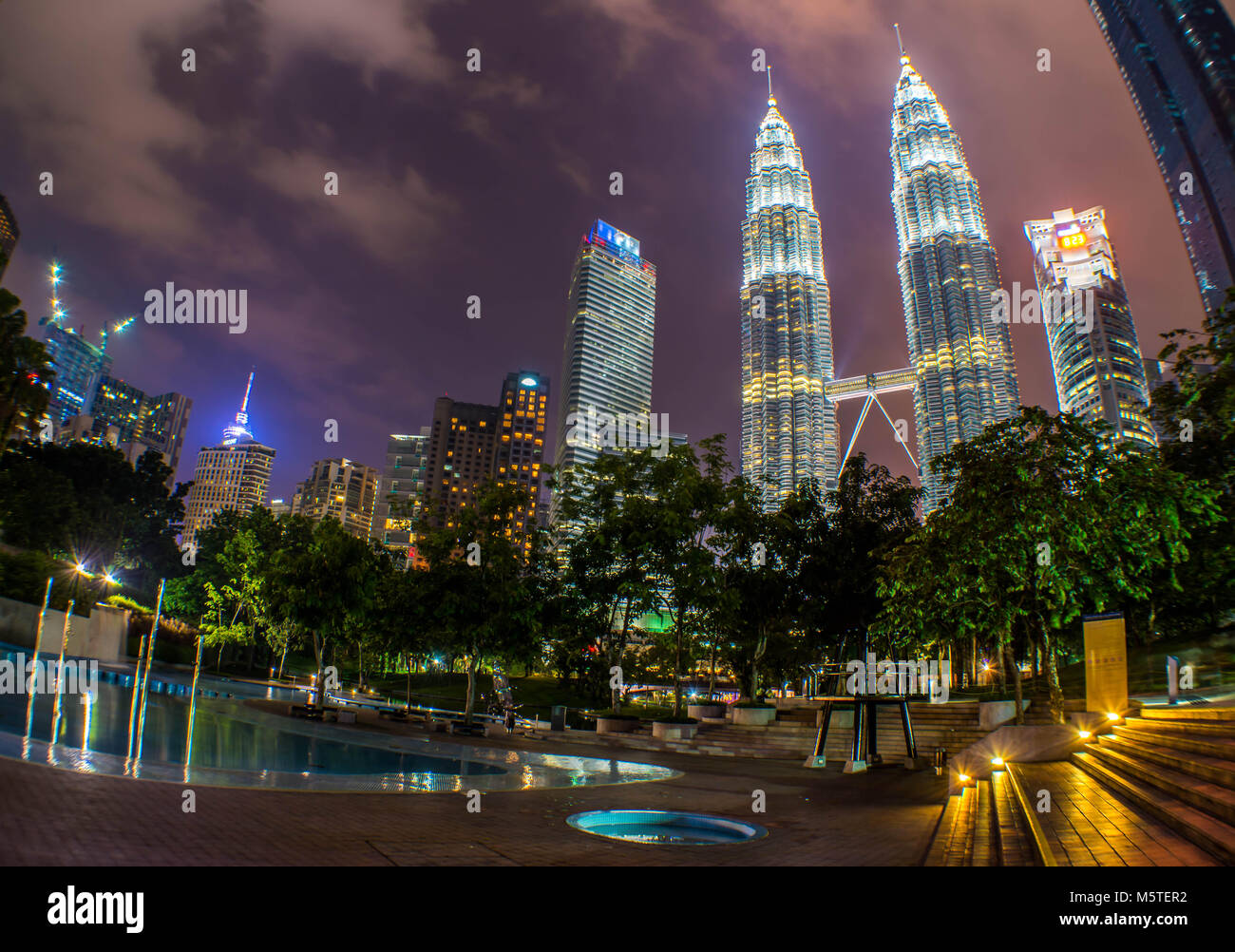 Kuala Lumpur - Petronas Towers KLCC Park - Malaysia Stock Photo