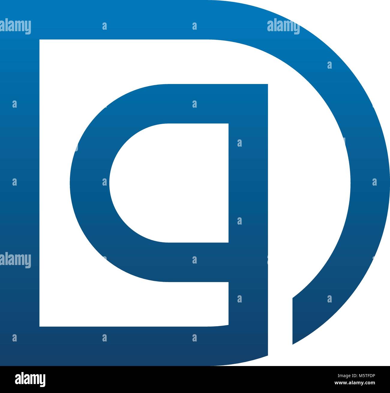 Letter Dg Logo Design Template Vector Stock Vector