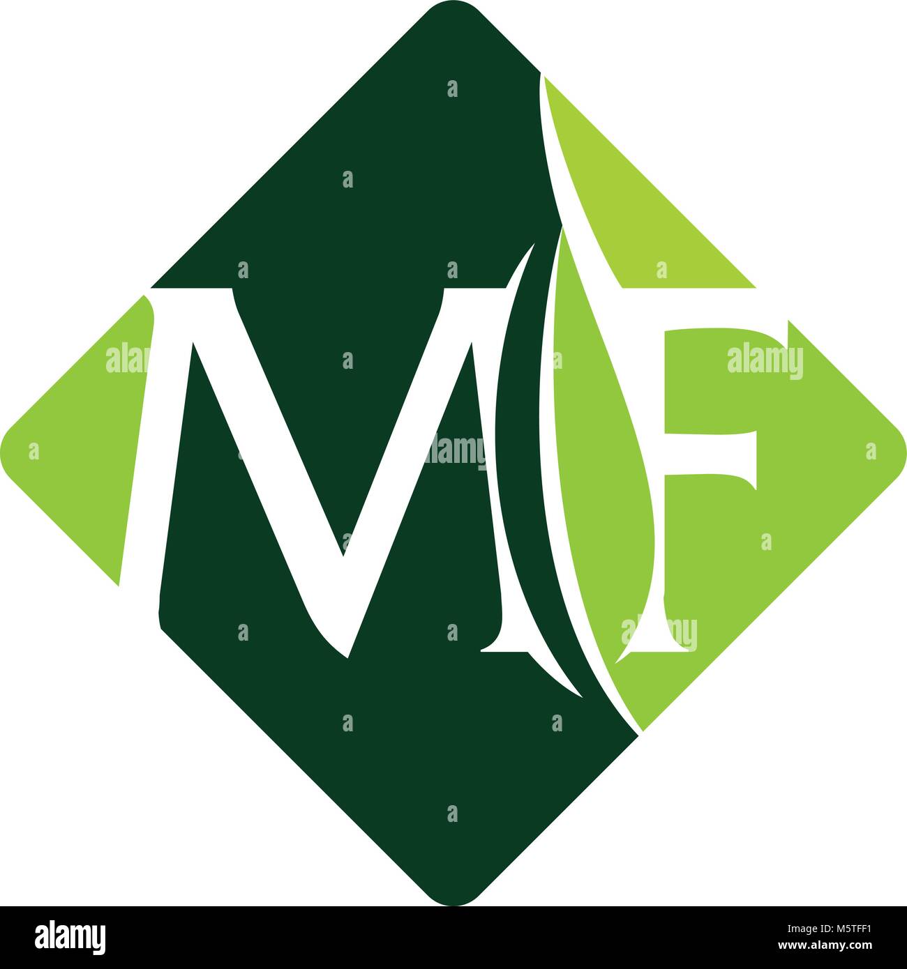 Letter MF Leaf Stock Vector Image & Art - Alamy