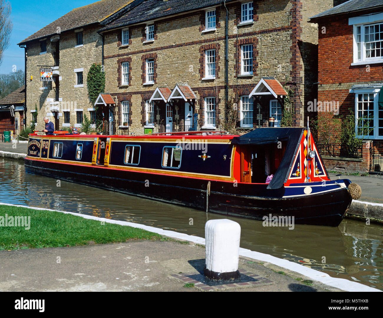 The Waterways Museum at Stoke Bruerne, Northamptonshire, at the top of Stoke Bruern locks on the Grand Union Canal Stock Photo