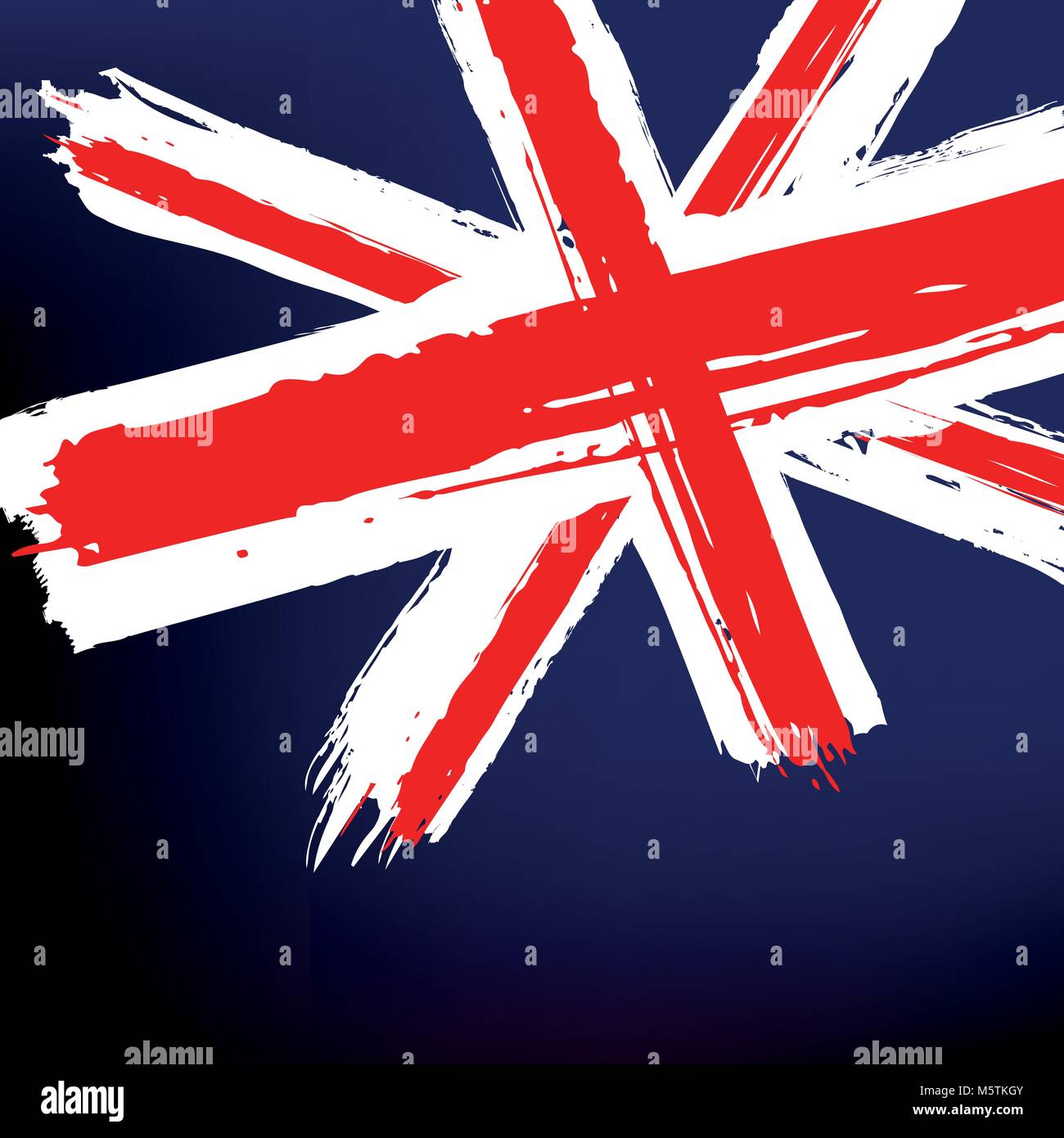 Flag of Great Britain in the painterly style the grunge - vector Stock ...