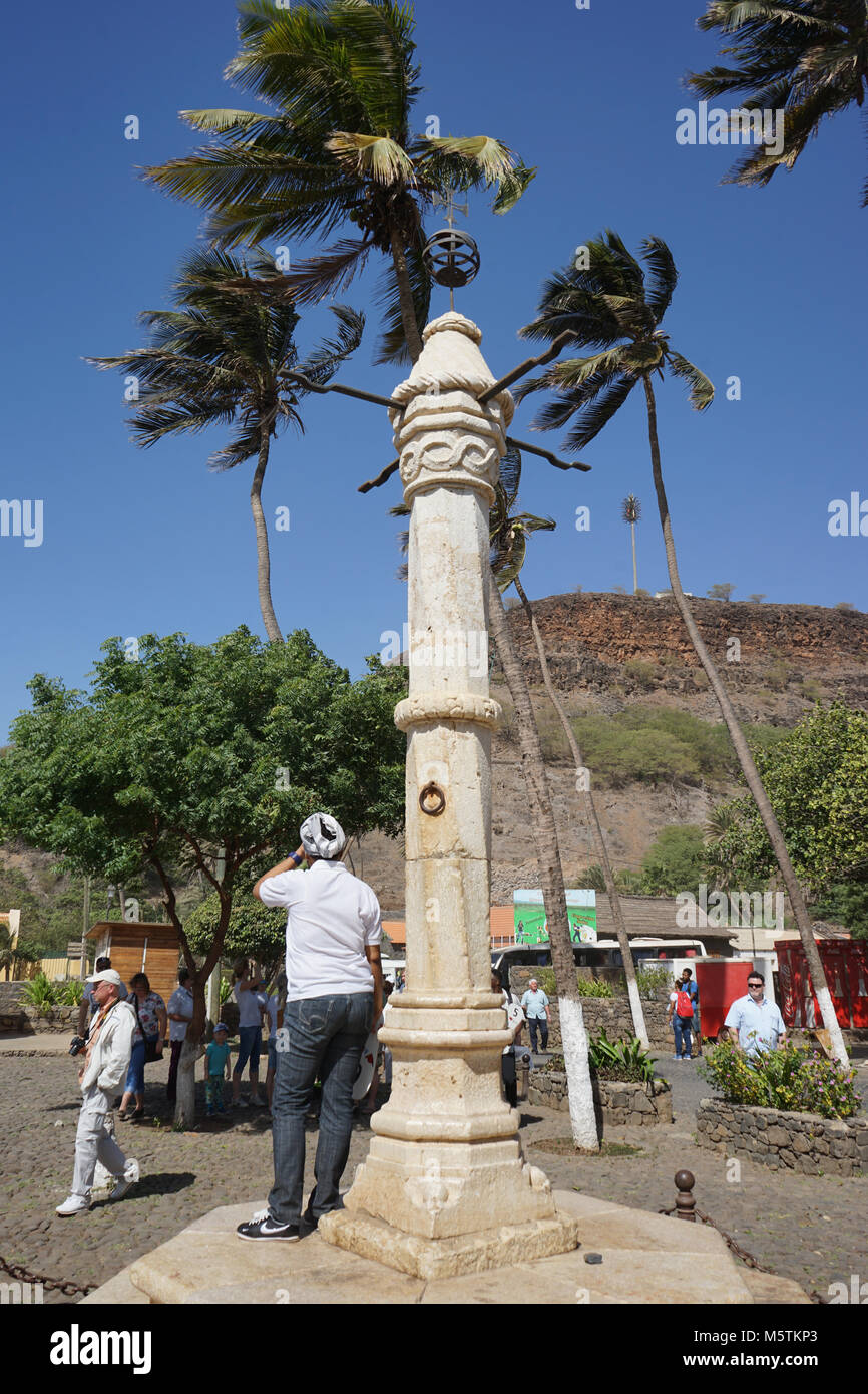 Pelourinho of Cidade Velha, Santiago Island, Cape Verde, Africa Stock Photo