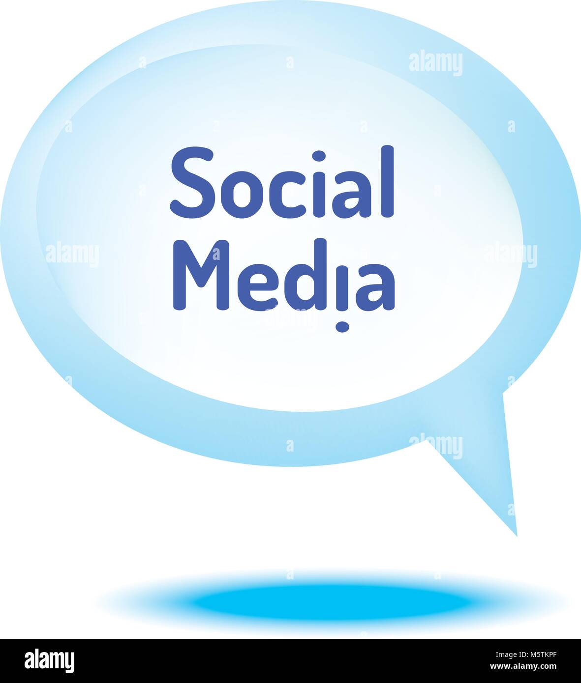 Blue Round Paper Speech Bubble social media Stock Vector Image & Art