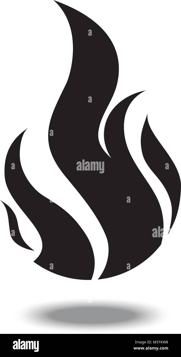 Symbol fire on a white background - a sign of security Stock Vector ...