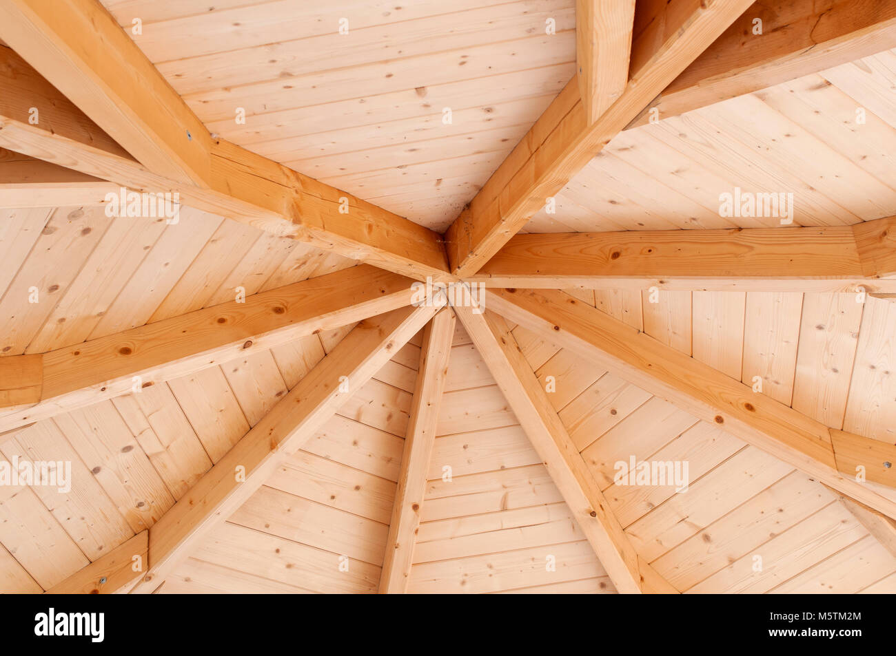 Wooden Ceiling Boards Gazebos System Stock Photo 175719564