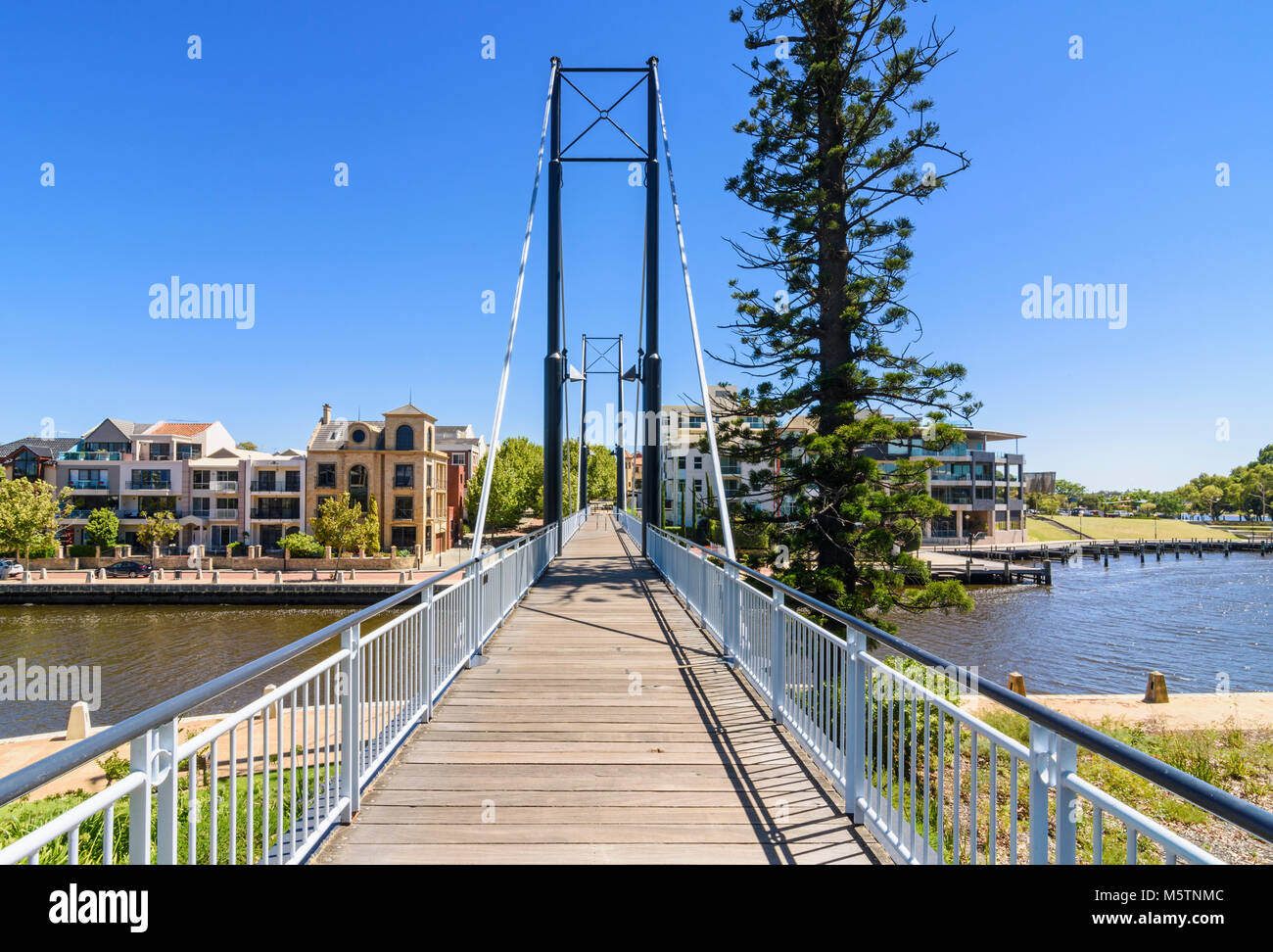 Trafalgar Bridge over Claisebrook Cove in East Perth, Perth, Western Australia, Australia Stock Photo