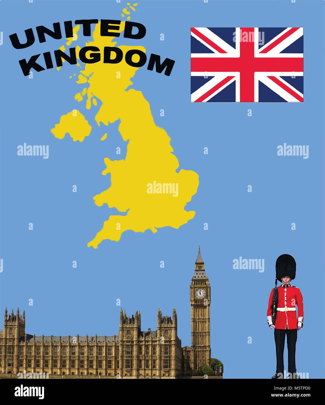 United kingdom map union jack Stock Vector Images Alamy