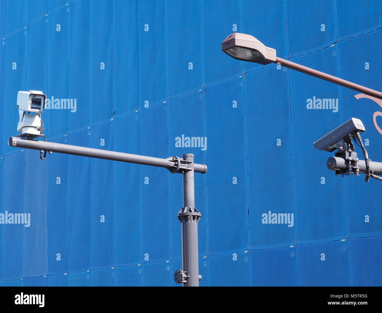 CCTV security surveillance cameras in the city Stock Photo Alamy