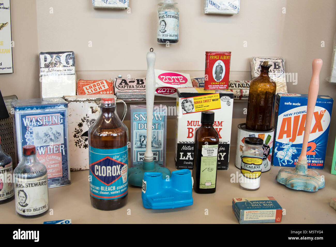 Pocatello, Idaho, USA February 3, 2018 Display of vintage cleaning