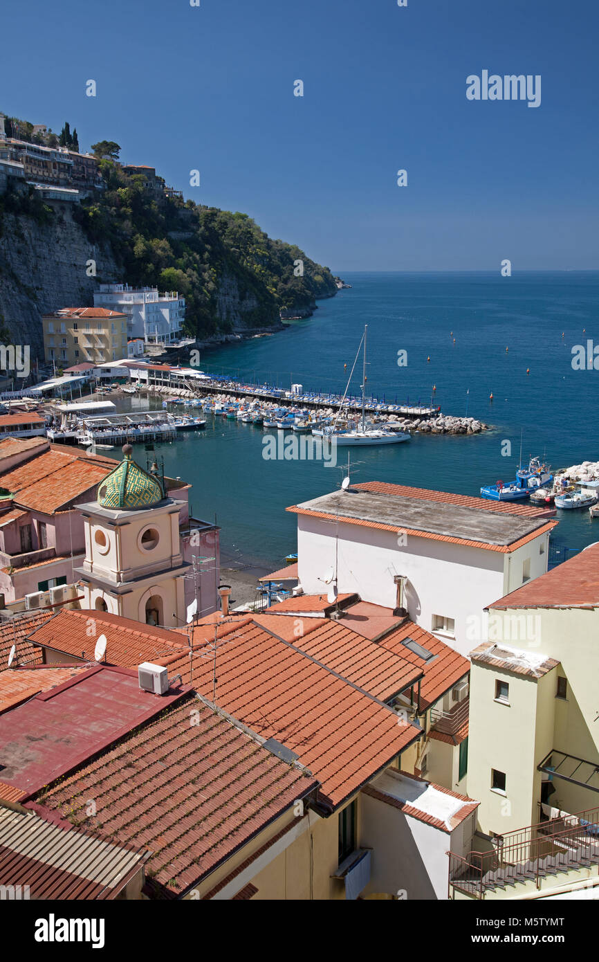 View over the rooftops of Marina Grande, Sorrento, Italy Stock Photo Alamy