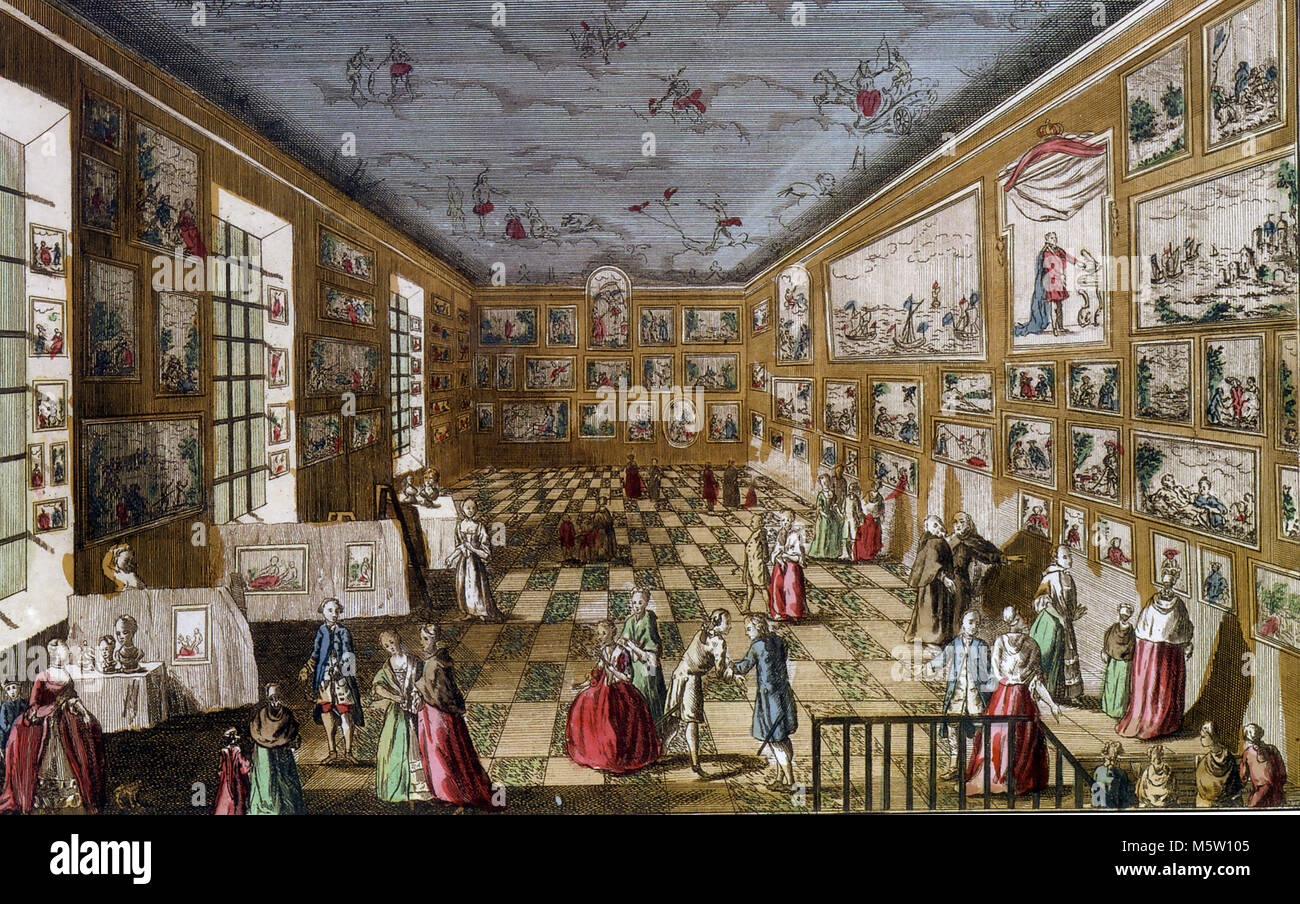 ECOLE DES BEAUX-ARTS, Paris, about 1750 Stock Photo